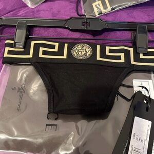 Versace Black and Gold Women's bikini - Size 2- Small- NWT